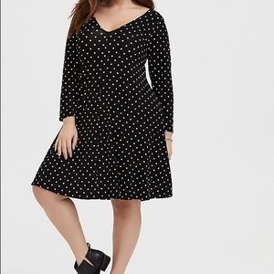 Torrid Black and White Polka Dot Dress